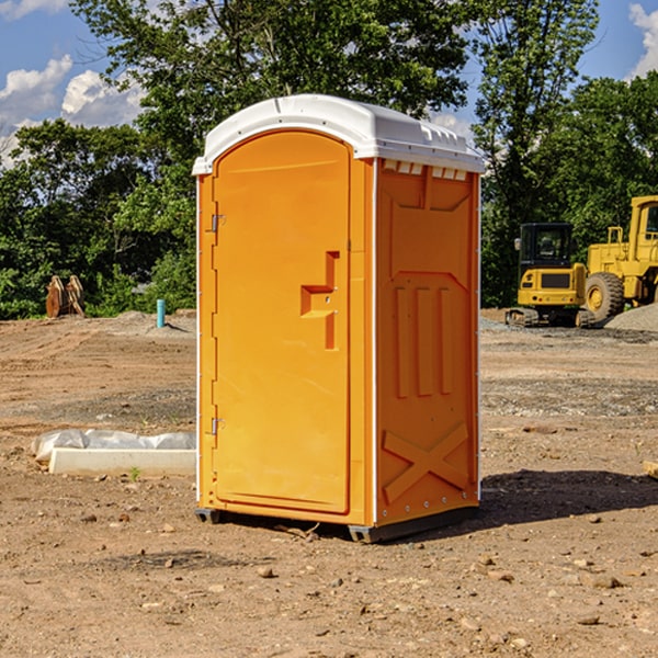 how often are the porta potties cleaned and serviced during a rental period in Santiago Washington